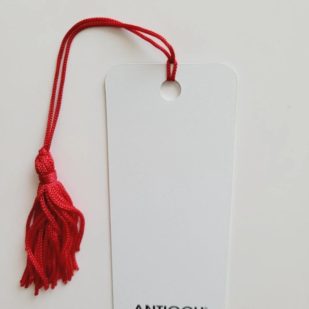 Vintage 90s Tibetan Terrier Bookmark Dog Paws book Tassel 1991 Antioch TBM-08052